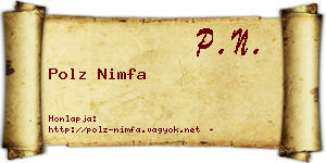 Polz Nimfa névjegykártya